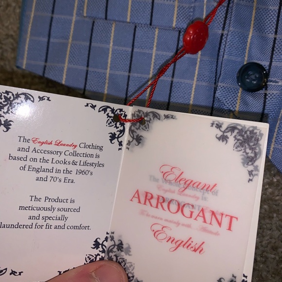 BRAND NWT English Laundry Blue Plaid Dress top 18M - Picture 7 of 12